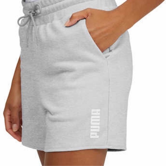 Puma Pants - NWT PUMA Ladies' French Terry Short GRAY - size S casual summer streetwear